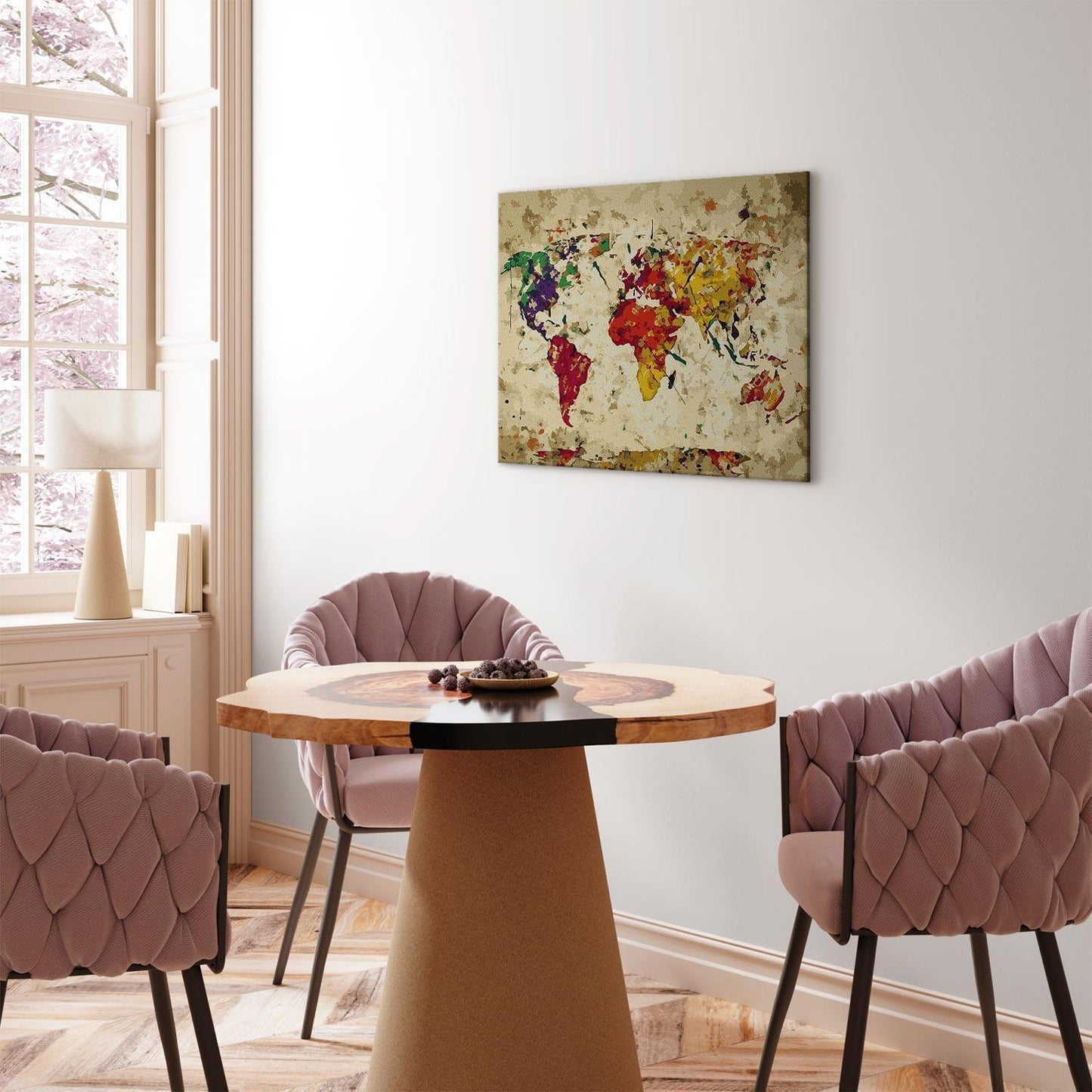 Malen nach Zahlen - World Map (Colour Splashes)