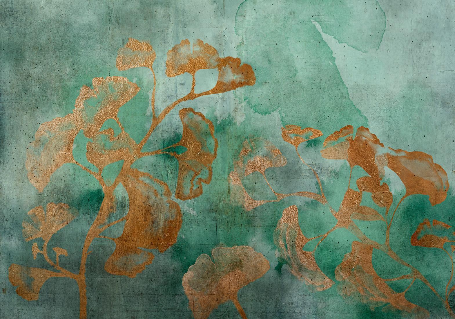 Fototapete - Copper Ginkgo Artgeist