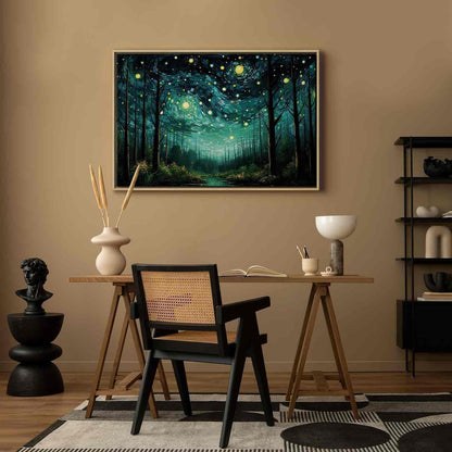 Leinwandbild - Starry night - a contemporary version of Van Gogh's night sky