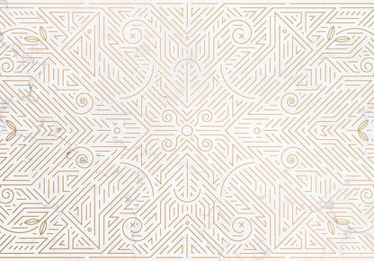Fototapete - Geometric Pattern Shades of Gold and Marble Stone Artgeist