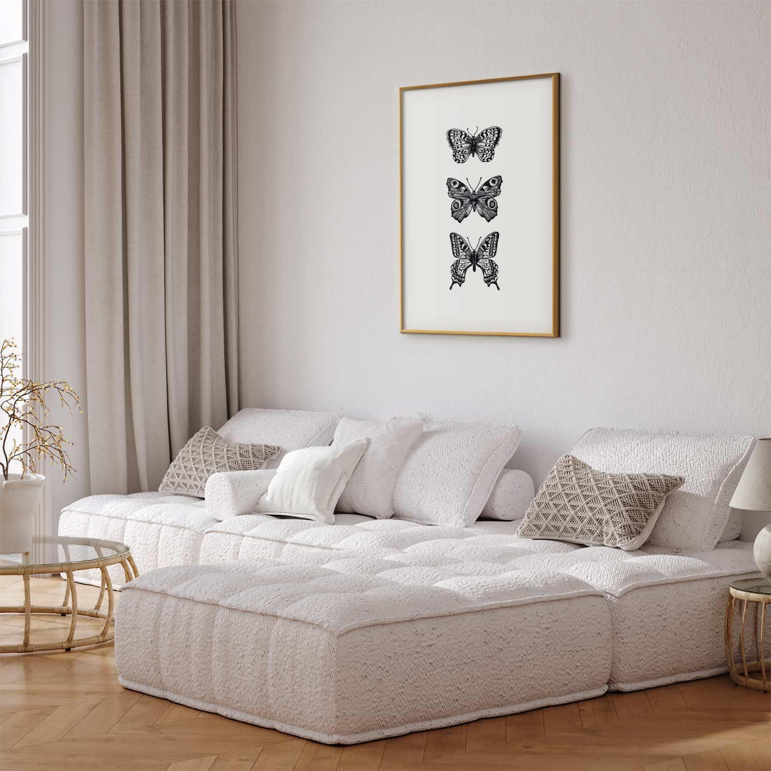 Poster - Three Butterflies Artgeist