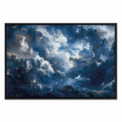 Leinwandbild - Astronomical Wonders: Clouds and Stars in Harmonious Combination