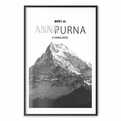Poster - Majestic mountain peak Annapurna mountain crown mountain landscape