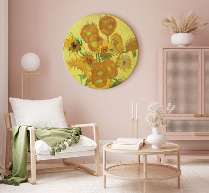 Rundes Bild - Sunflowers (Vincent van Gogh) Artgeist