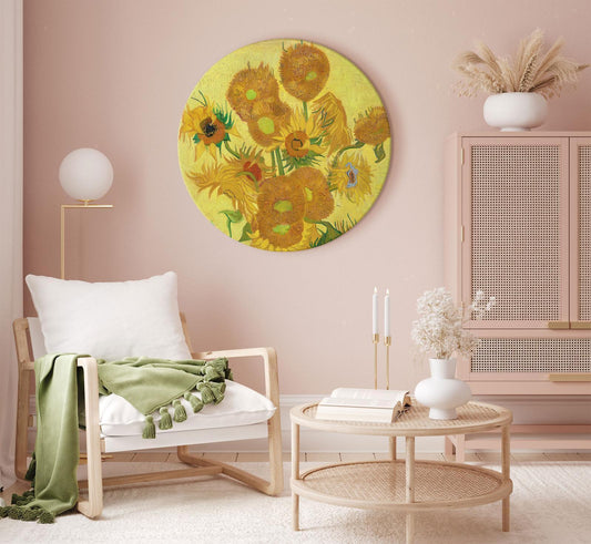 Rundes Bild - Sunflowers (Vincent van Gogh) Artgeist
