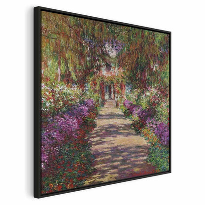 Leinwandbild - Claude Monet – A Pathway in Monet's Garden