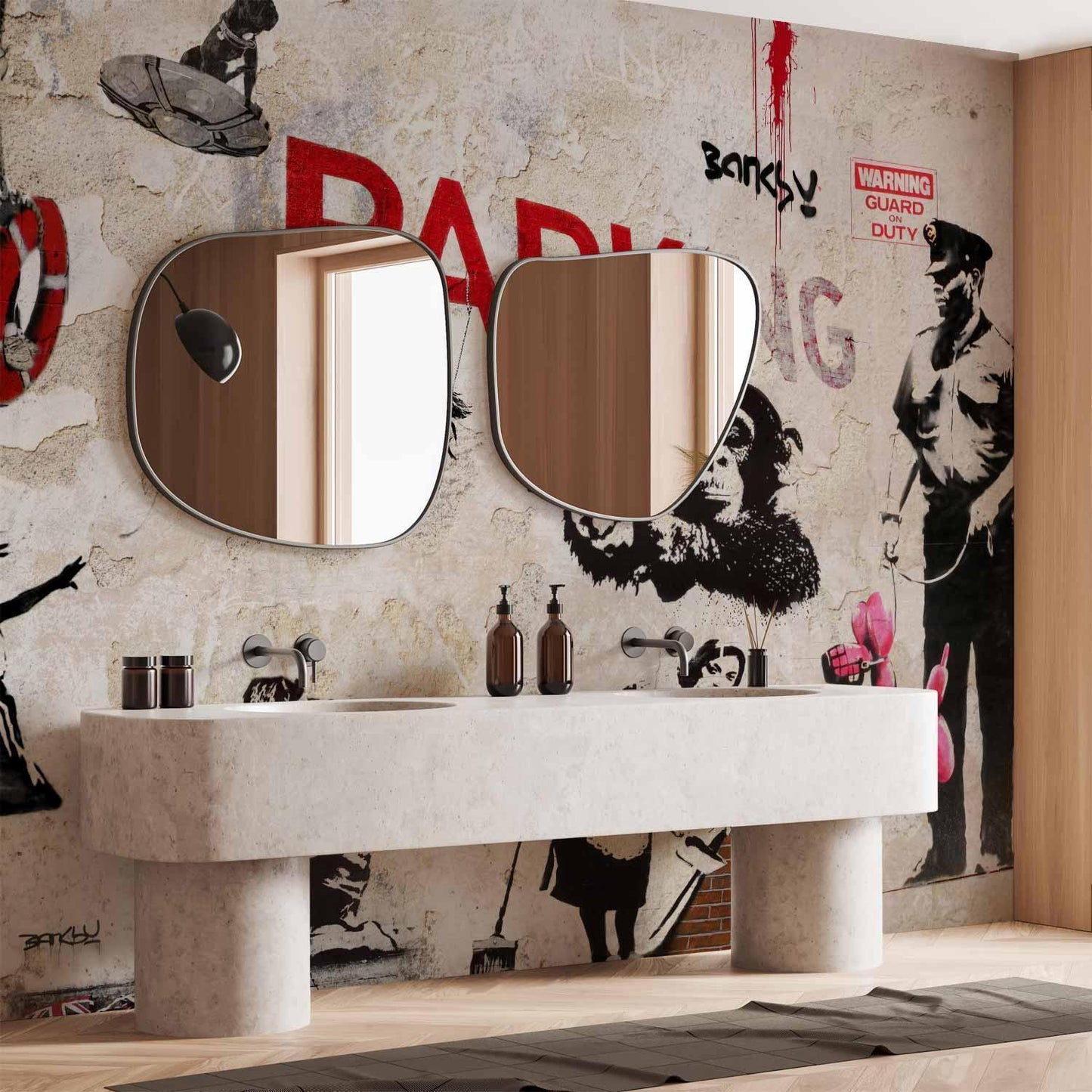 Fototapete - [Banksy] Graffiti Collage