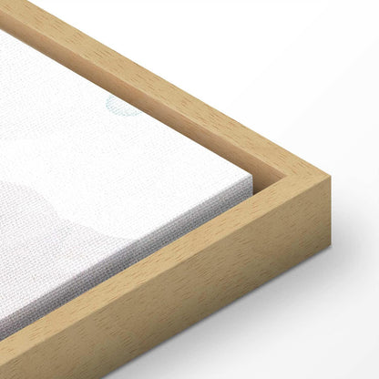 Leinwandbild - Letters Above the Rainbow - Letters Among Streams of Rain and Clouds with a Rainbow Moon and Stars on a Light Background