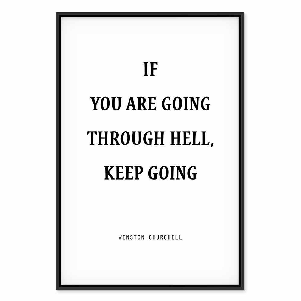 Leinwandbild - Power of Words (1-part) - Winston Churchill's Motivational Quote