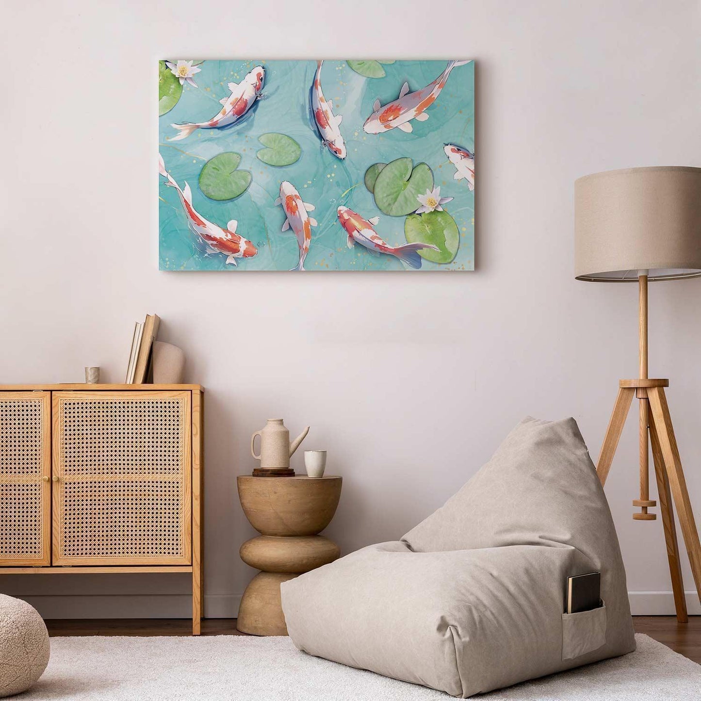 Leinwandbild - Pond in Japan