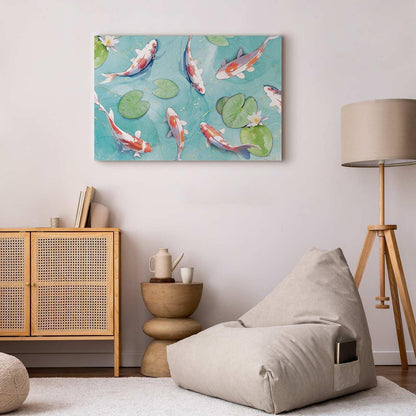 Leinwandbild - Pond in Japan