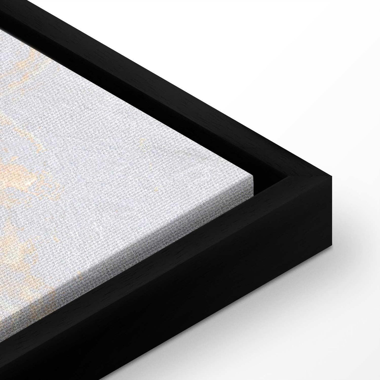 Leinwandbild - White stone – elegant marble with golden reflections