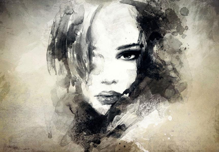 Fototapete - Mysterious Girl Artgeist