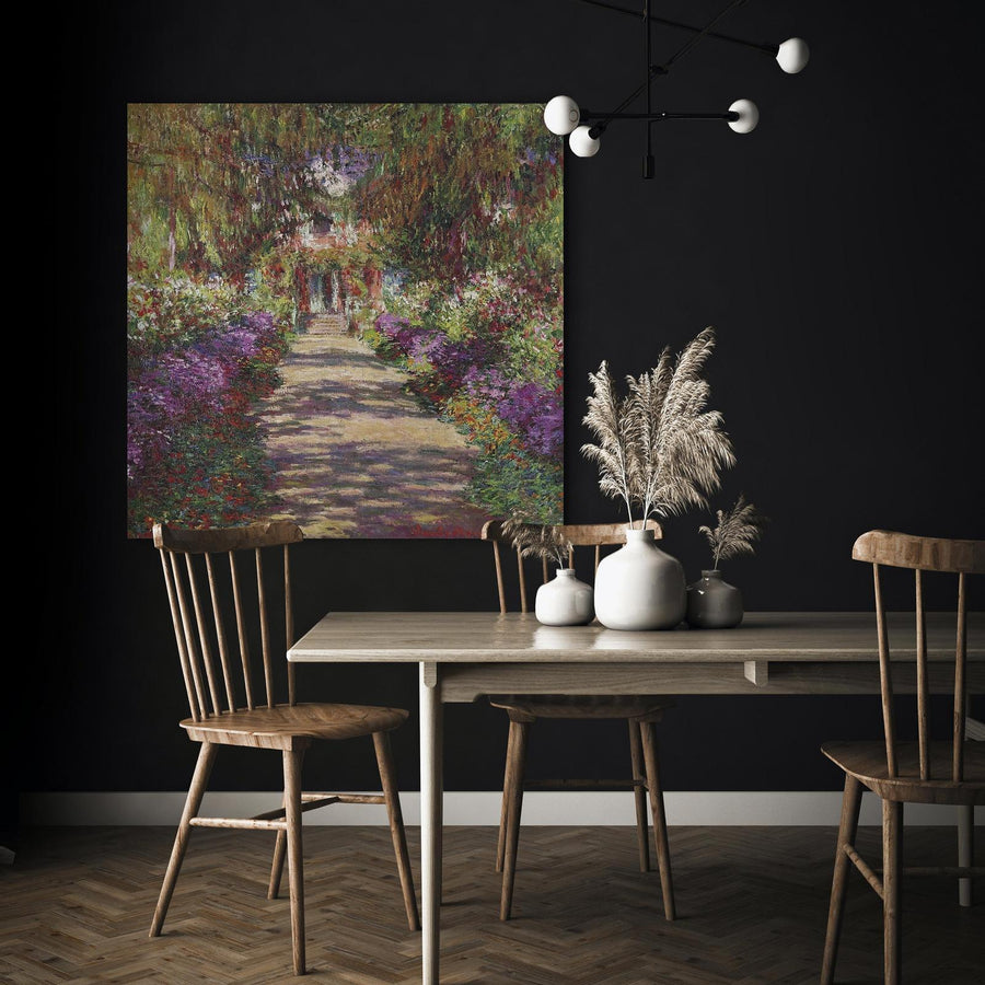 Leinwandbild - Garden Path in Giverny Artgeist