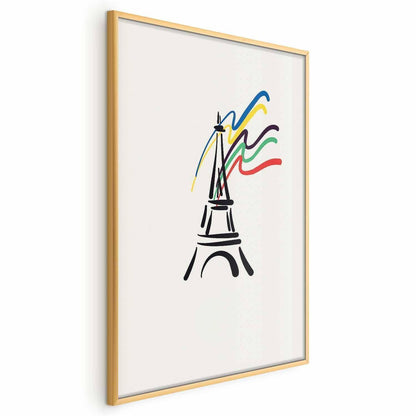 Poster - Eiffel Tower and Colors Artgeist