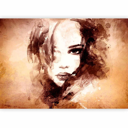 Fototapete „Traumfrau“ – Kunstvolles Porträt mit modernem Flair