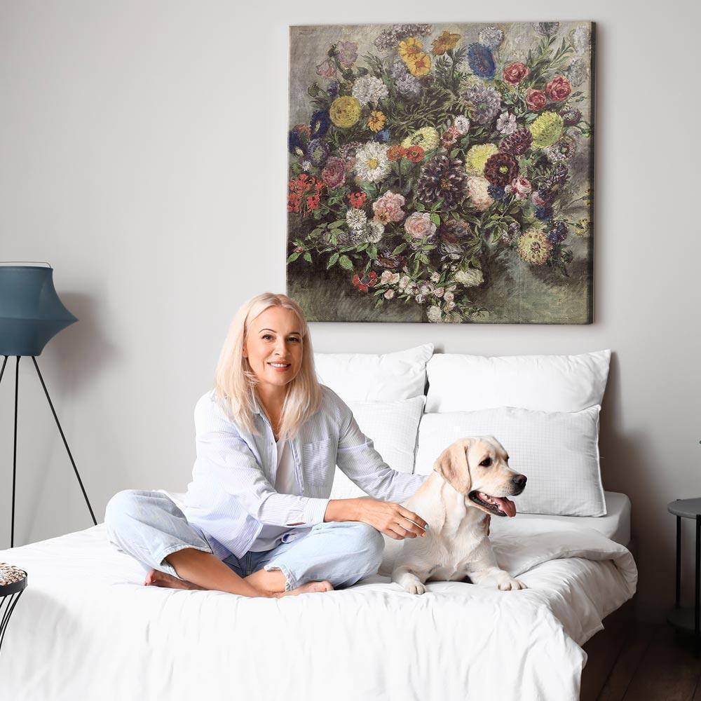 Leinwandbild - Eugène Delacroix – Bouquet of Flowers