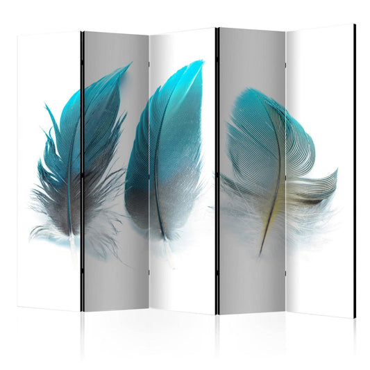 Paravent - Blue Feathers II Artgeist