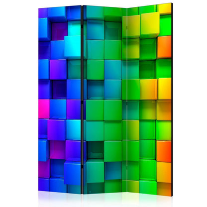 Paravent - Colourful Cubes Artgeist