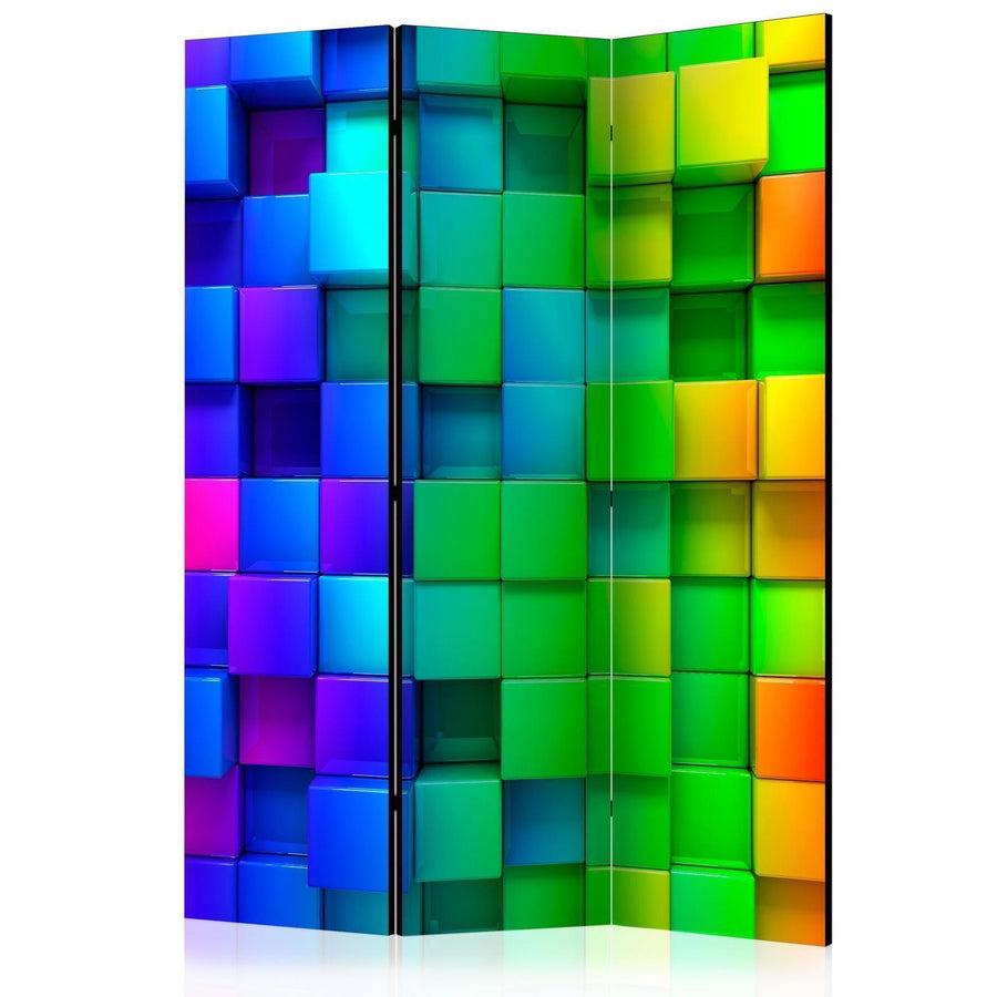 Paravent - Colourful Cubes Artgeist