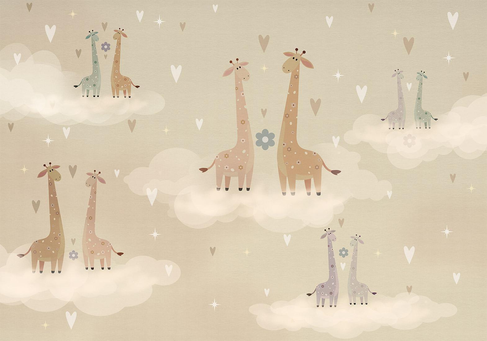 Fototapete - Giraffes in Love Artgeist