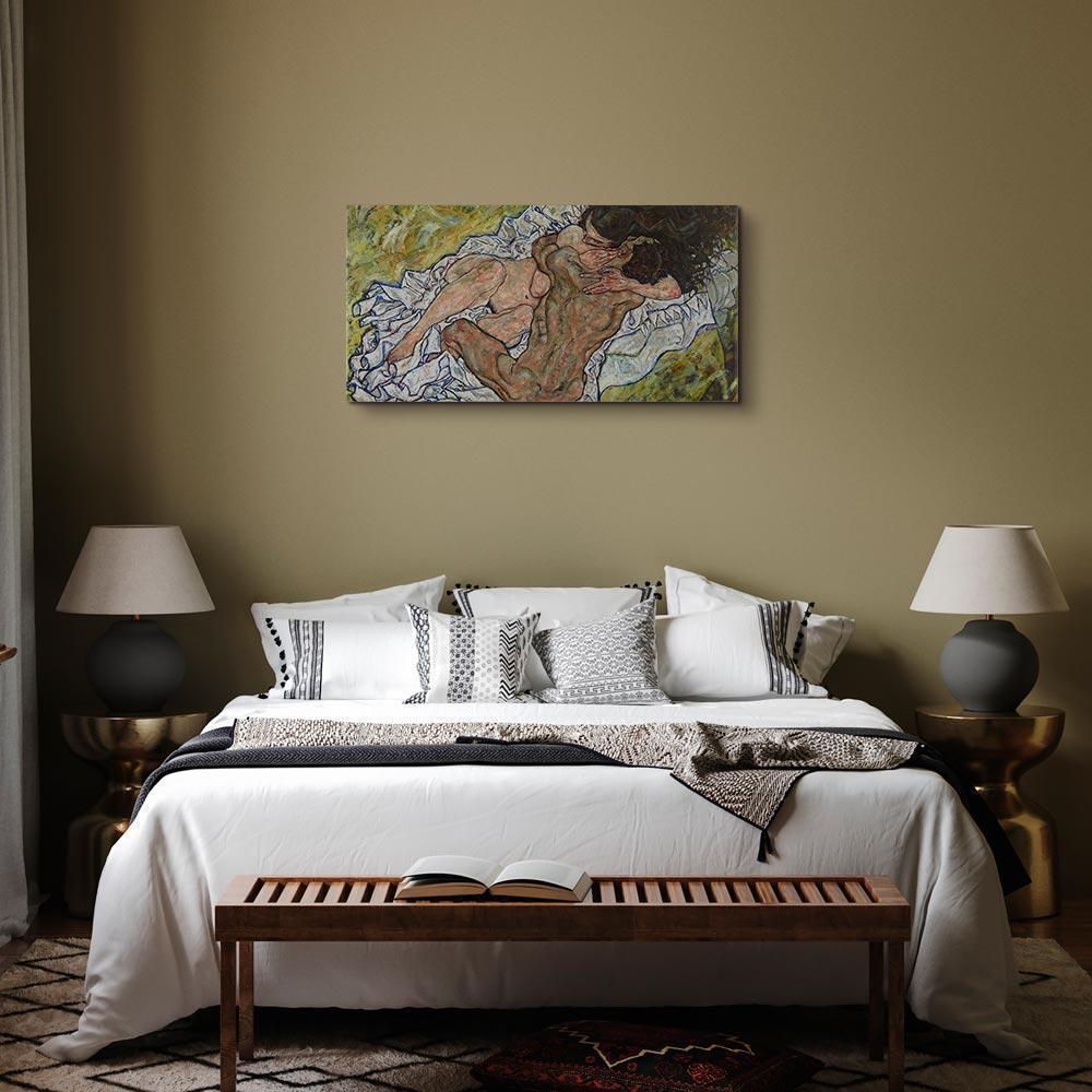 Leinwandbild - Egon Schiele – The Embrace (Lovers II)