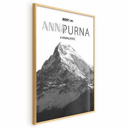 Poster - Majestic mountain peak Annapurna mountain crown mountain landscape