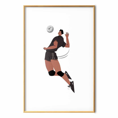 Poster - Volleyball Player on a Light Background - Illustration