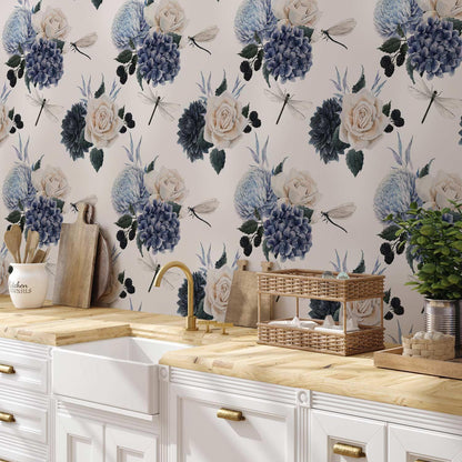 Tapete - Roses and Hydrangeas