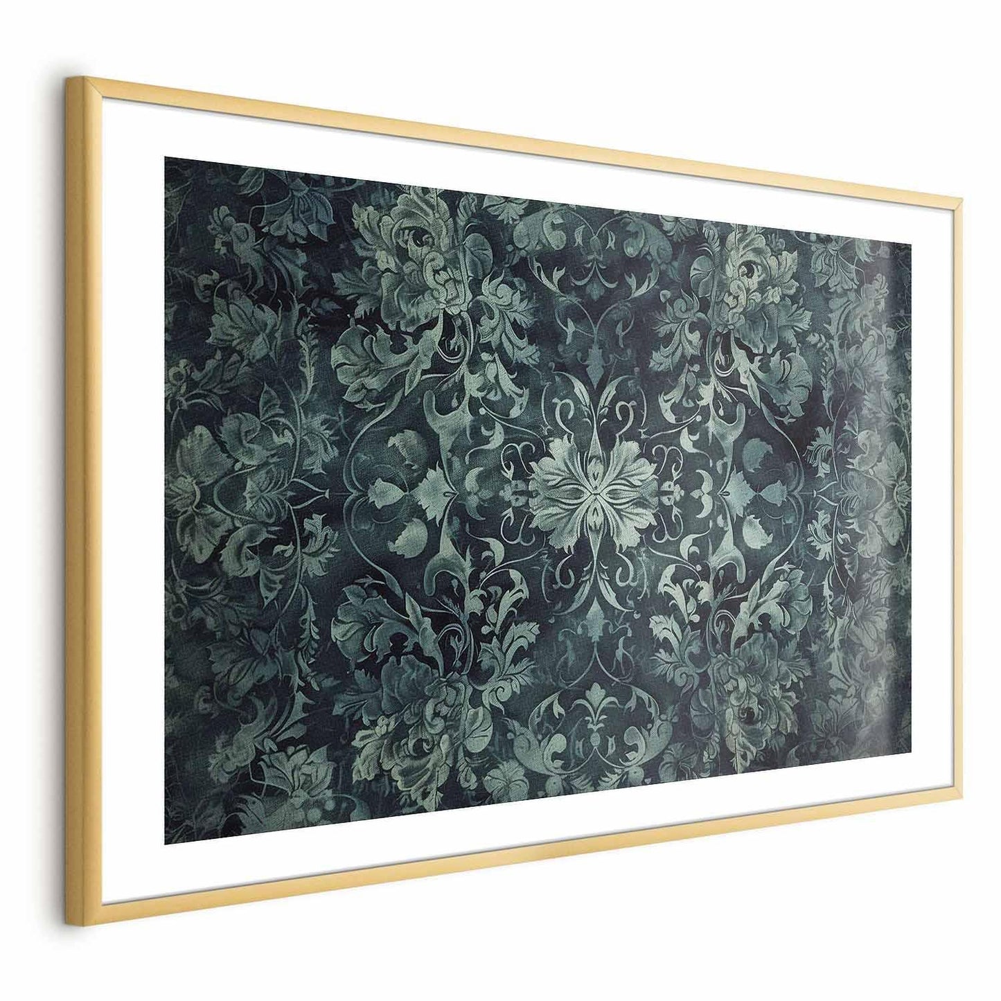 Poster - Carpet Ornaments in Emerald Shades Artgeist