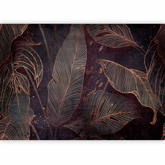 Fototapete - In a Maze of Leaves - Third Variant