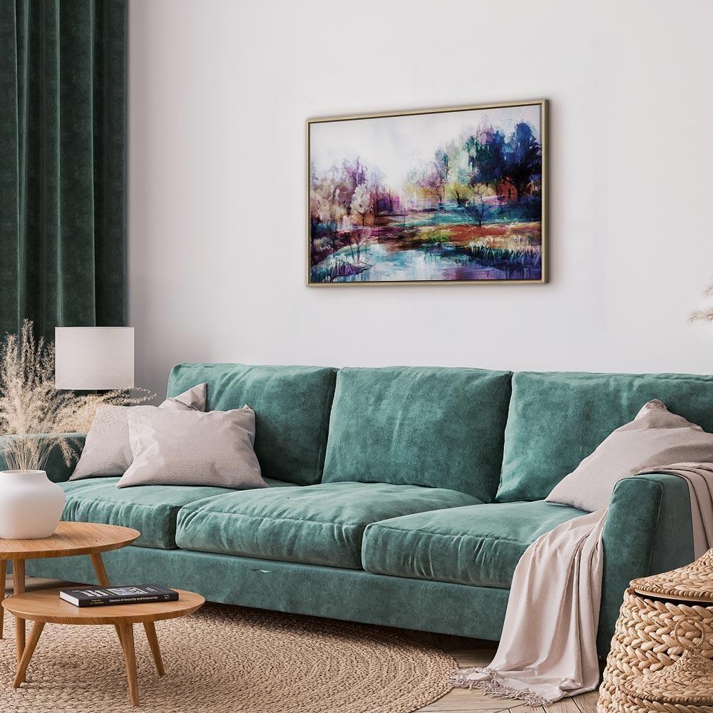 Leinwandbild - World in Paints (1 Part) Wide