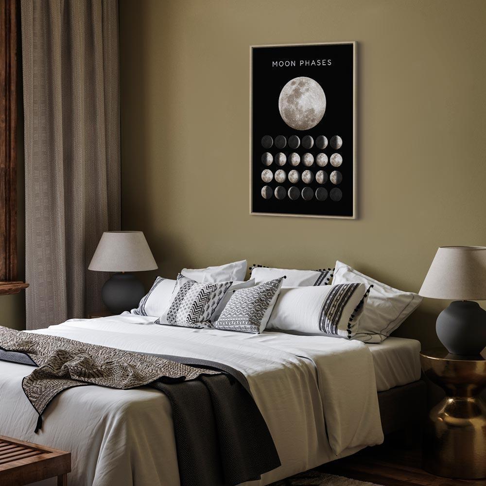 Leinwandbild - Moon Phases (1 Part) Vertical