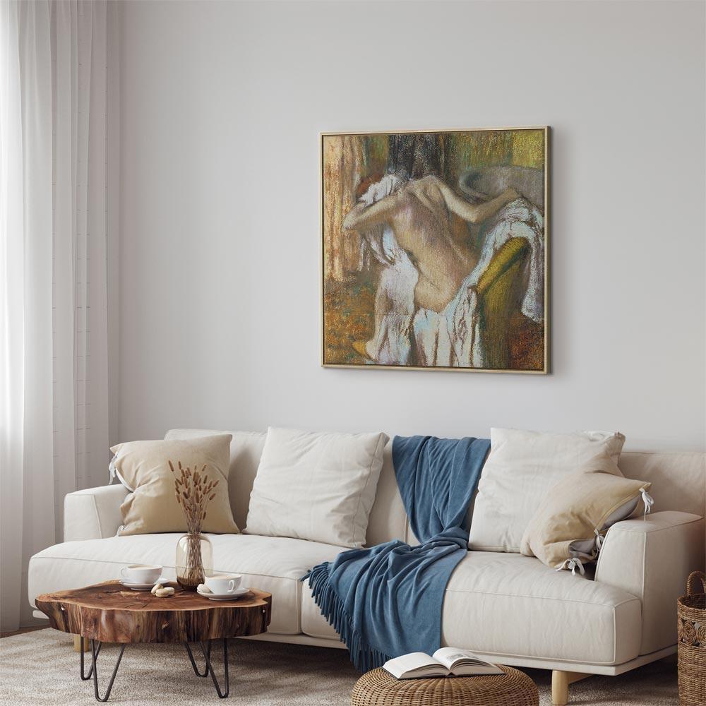 Leinwandbild - Edgar Degas – Woman drying herself