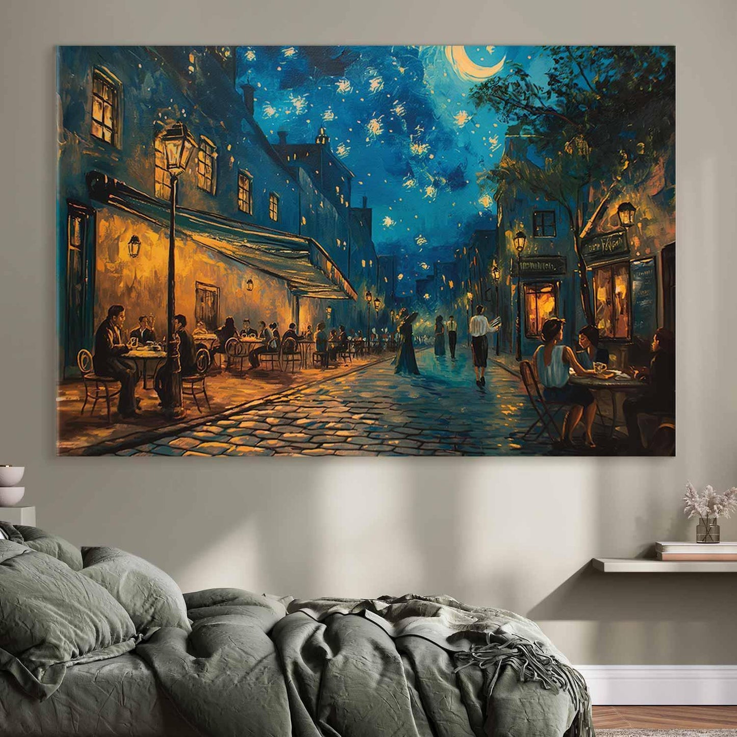 Wandbild XXL - Paris street - painting inspired by the style of Vincent van Gogh