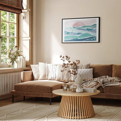 Poster - Fish on the Waves Artgeist