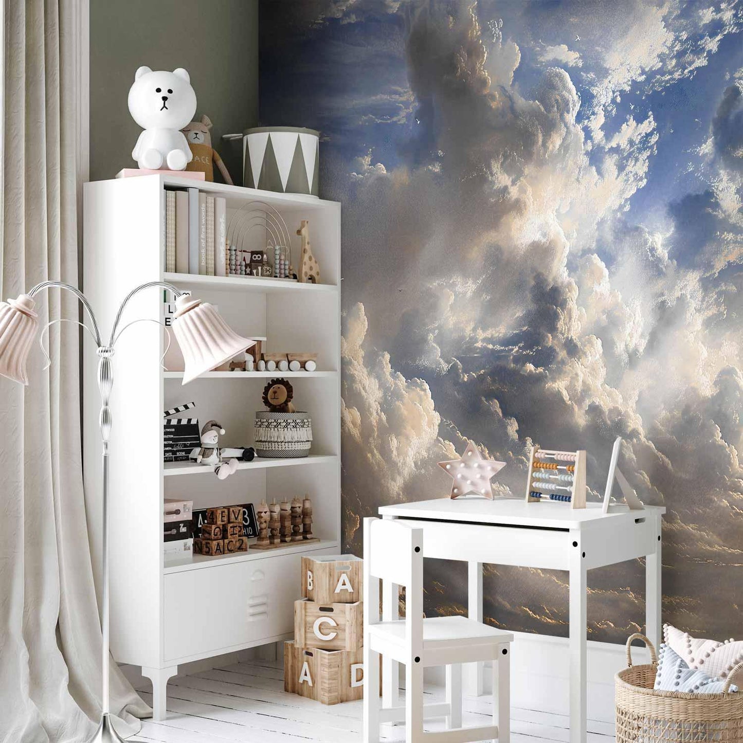 Fototapete - Golden Reflections on Clouds Foretelling Dusk