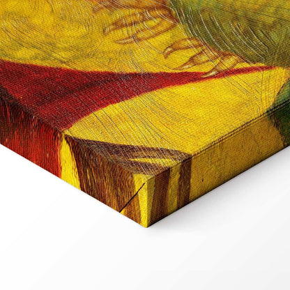 Leinwandbild - Frida Kahlo – Self-Portrait with Monkey and Parrot