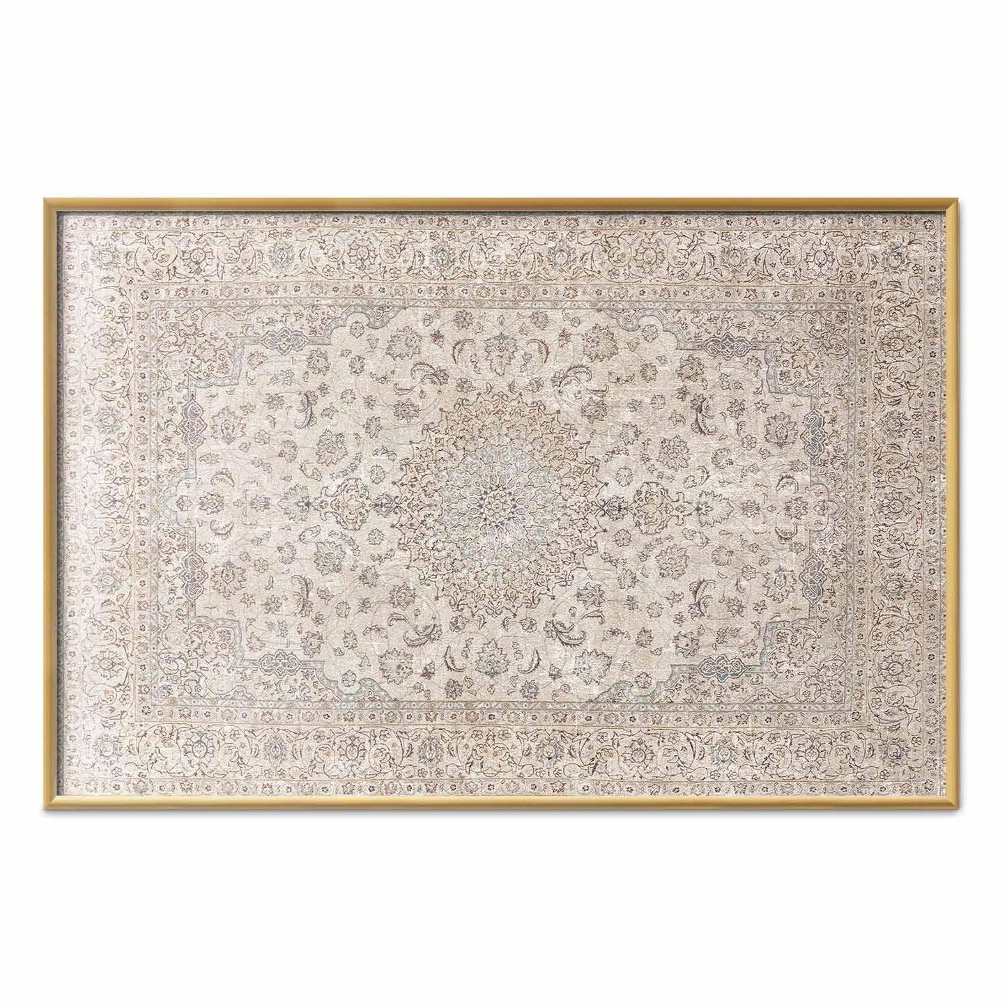 Poster - Sand Carpet - Worn Persian Rug with Rich Ornamental Motifs