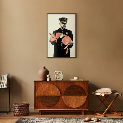 Poster Polizei-Schwein – Humorvoll & originell illustriert