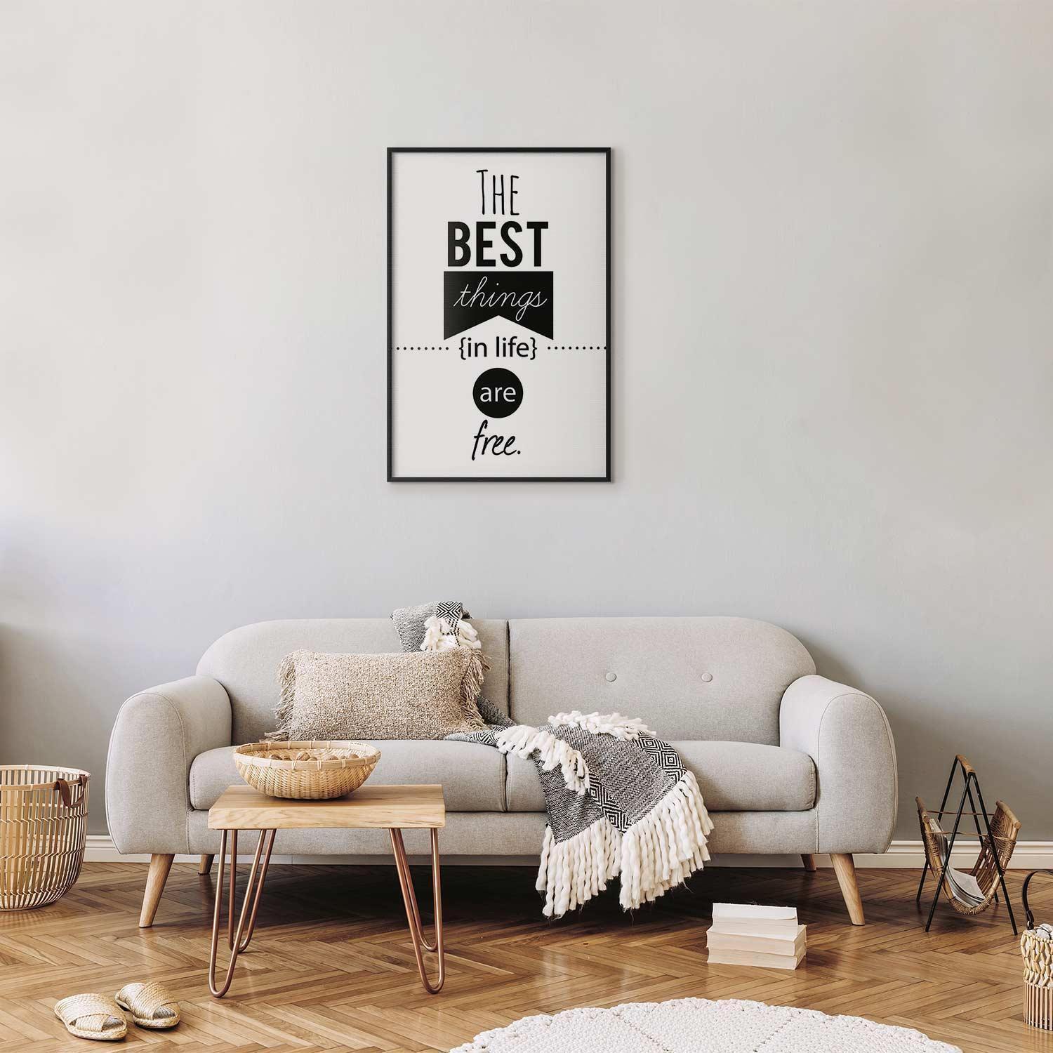 Poster - The Best Things in Life Are Free Artgeist