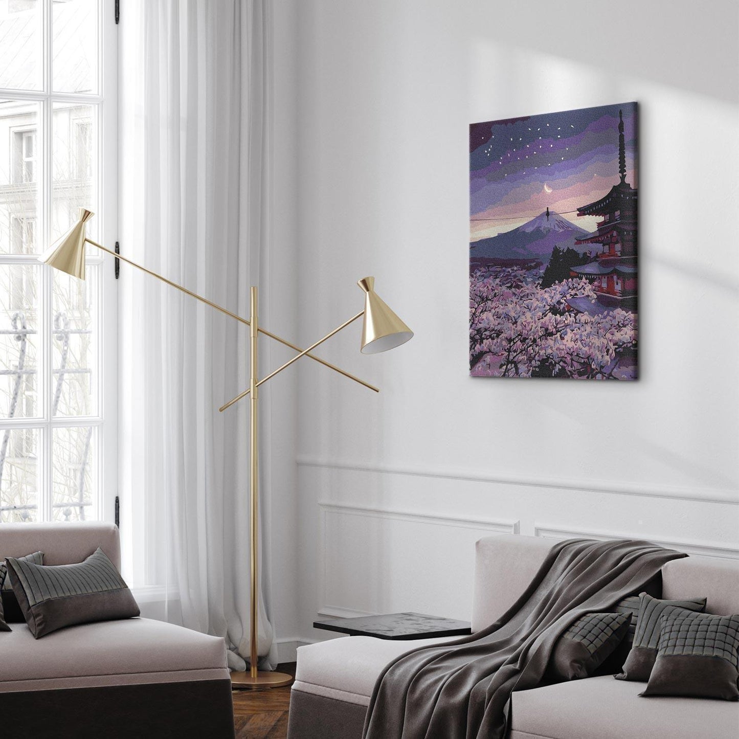 Malen nach Zahlen - Twilight over Japan