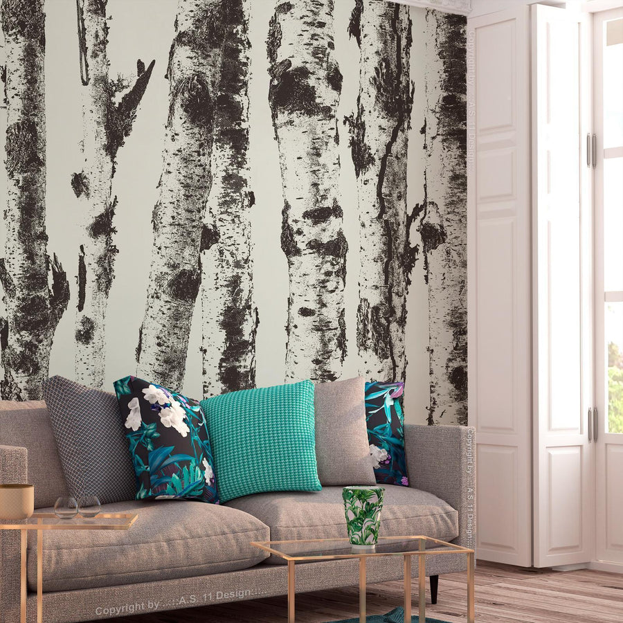 Fototapete - Stately Birches - First Variant Artgeist