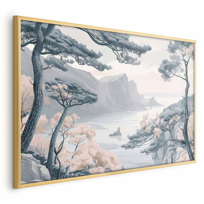 Poster - Blue Coast in Delicate Colors Artgeist