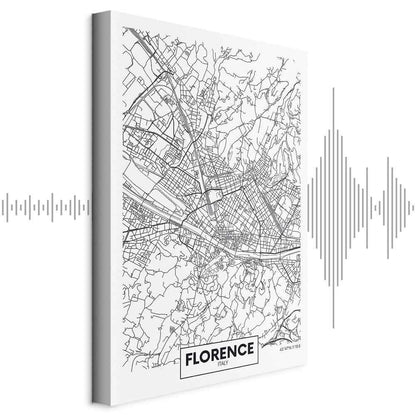Leinwandbild - Florence Map (1 Part) Vertical