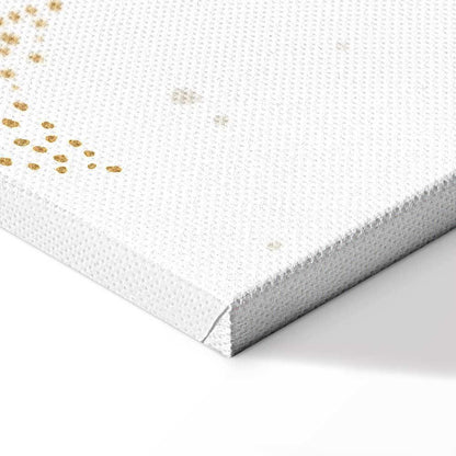 Leinwandbild - Fairy-Tale Galaxy - Phases of the Moon in Yellow Tones Among Stars in Beige and Ash Colors with Stardust