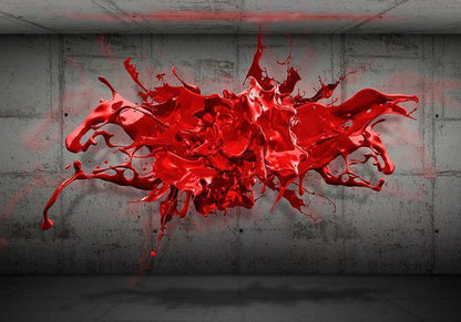 Fototapete - Red Ink Blot Artgeist