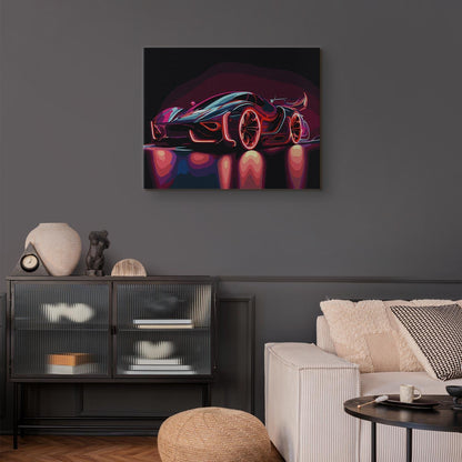 Malen nach Zahlen - Neon car