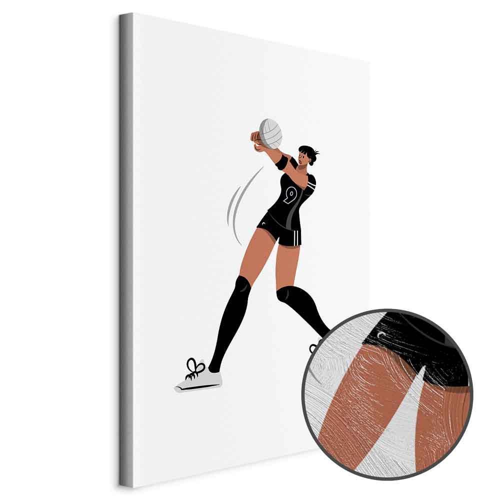 Leinwandbild - Female Volleyball Player Illustration