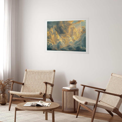 Poster - Last Breath of the Day: Clouds Illuminated by Evening Glow